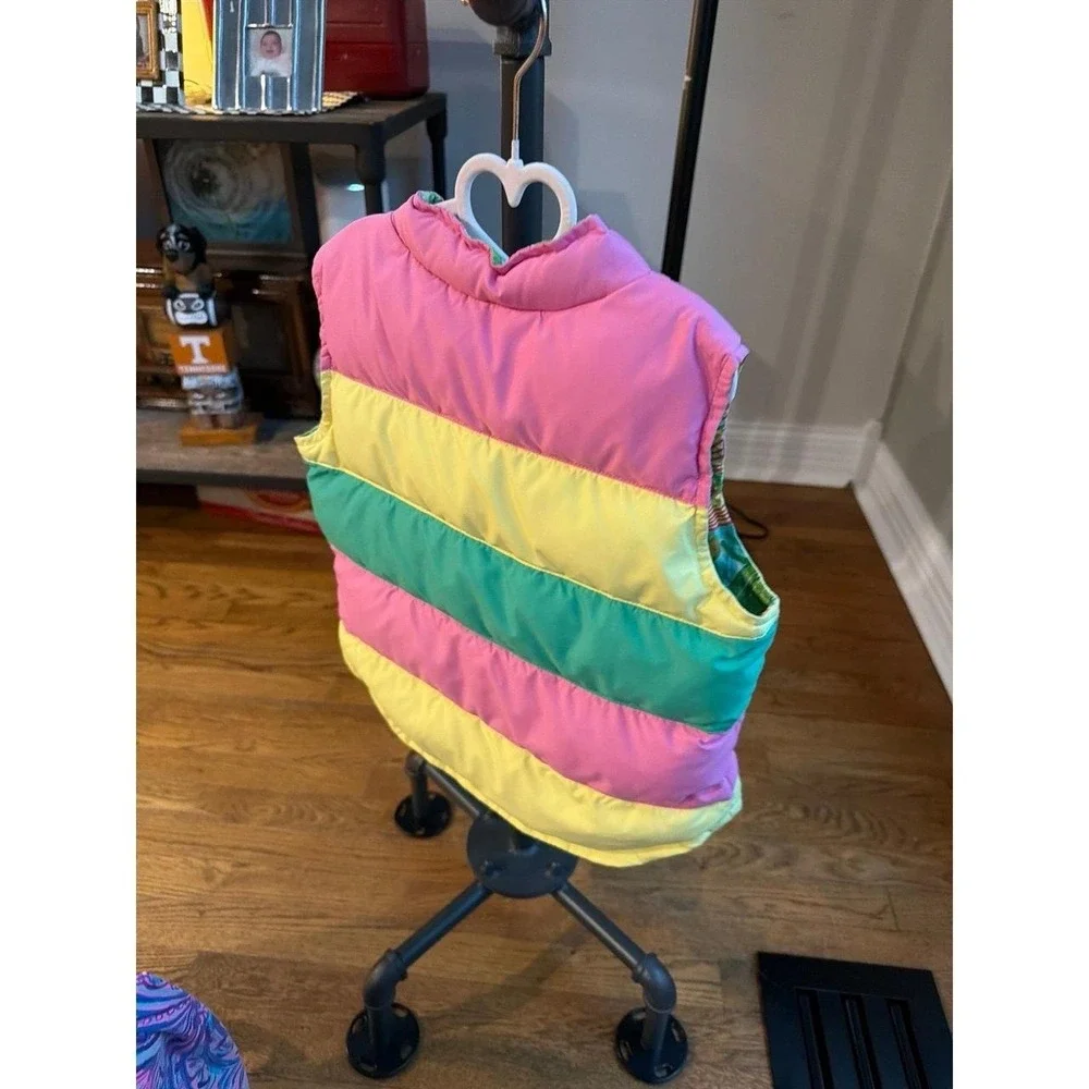 Lilly Pulitzer girls colorblock puffer vest reversible girls 4-5